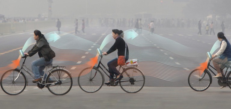 Fahrrad mit Smogfilter